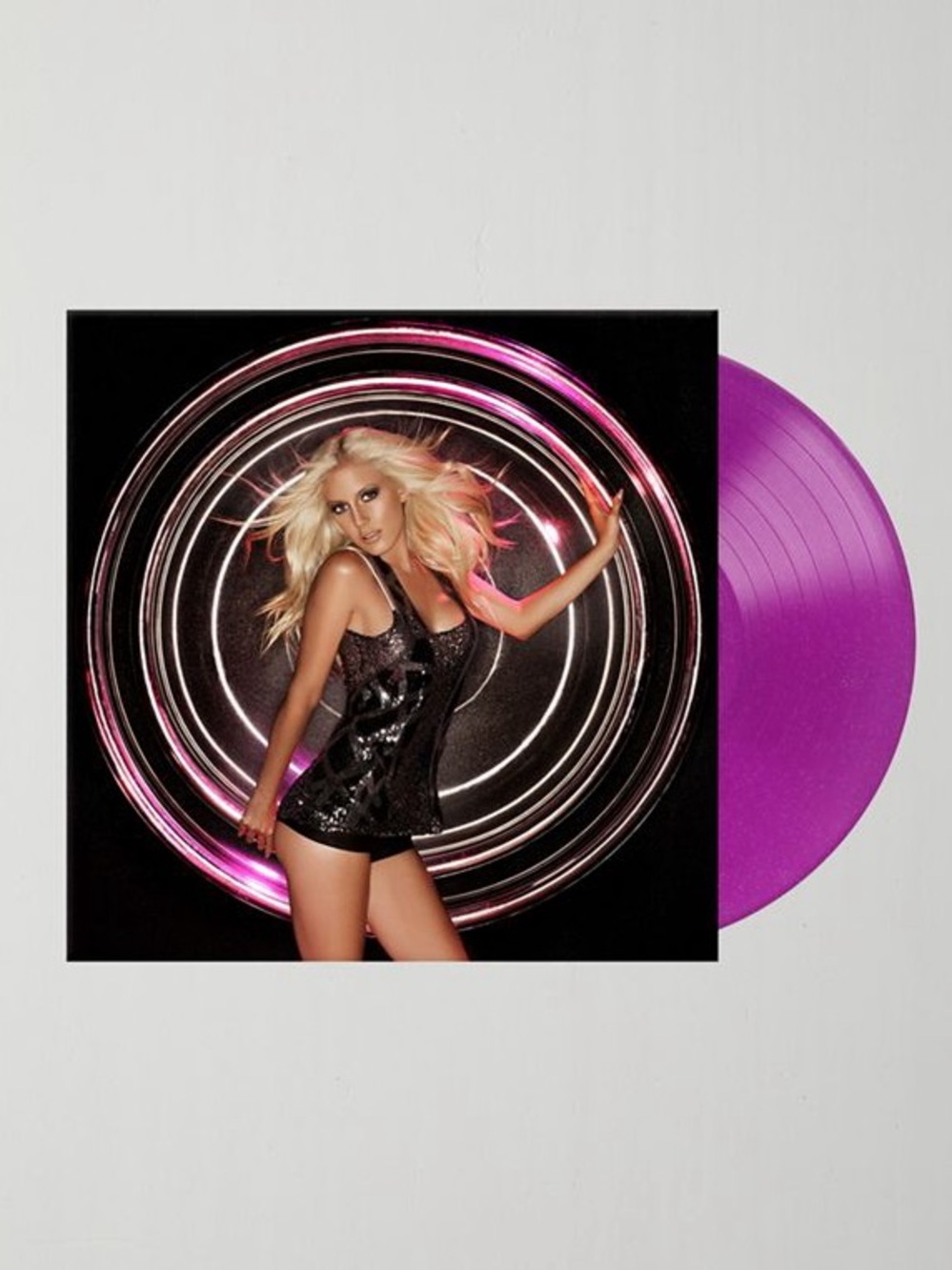 SIGNED Heidi Montag - Superficial UO Exclusive Magenta Glitter LP